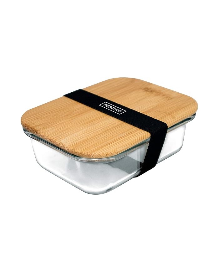 HERMETICO CRISTAL TAPA BAMBU 1 L