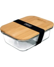 HERMETICO CRISTAL TAPA BAMBU 1 L