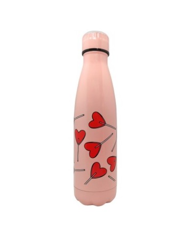 BOTTLE AC. INOX.  CORAZONES 500 ML