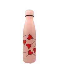 BOTTLE AC. INOX.  CORAZONES 500 ML