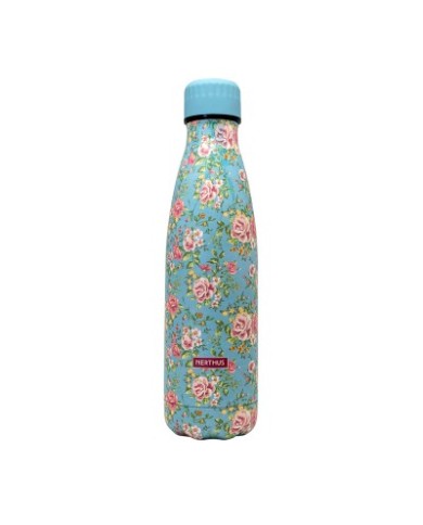 BOTTLE AC. INOX. FLORES ROSA 500 ML