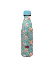 BOTTLE AC. INOX. FLORES ROSA 500 ML