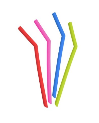 PAJITAS DE SILICONA PACK-4