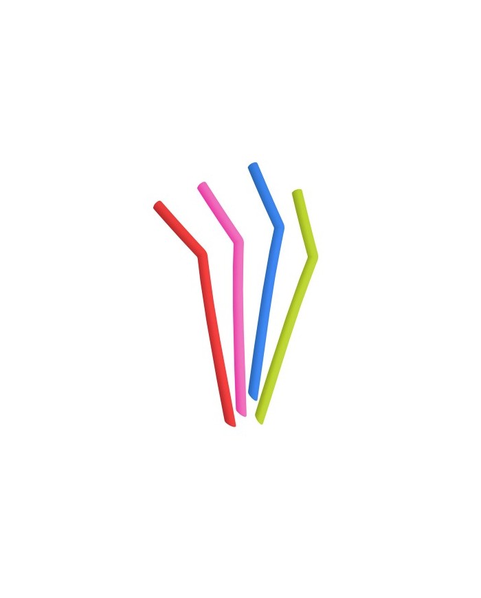 PAJITAS DE SILICONA PACK-4