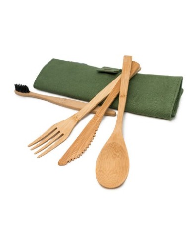 SET PORTATIL CUBIERTOS BAMBU