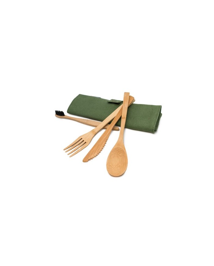 SET PORTATIL CUBIERTOS BAMBU