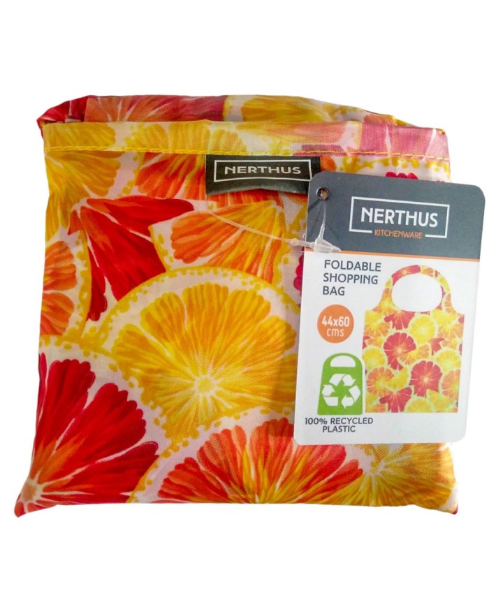 BOLSAS COMPRA PLEGABLE 100l% PLAST. Naranjas