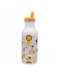 BOTTLE INFANTIL CON PAJITA LEONES 500 ML