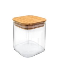 TARRO CRISTAL TAPA BAMBU 800 ml