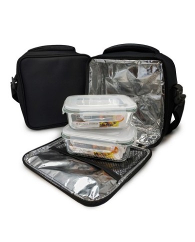 BOLSA TERMICA C/ 2 HERMET CRISTAL 0.6 L Neg