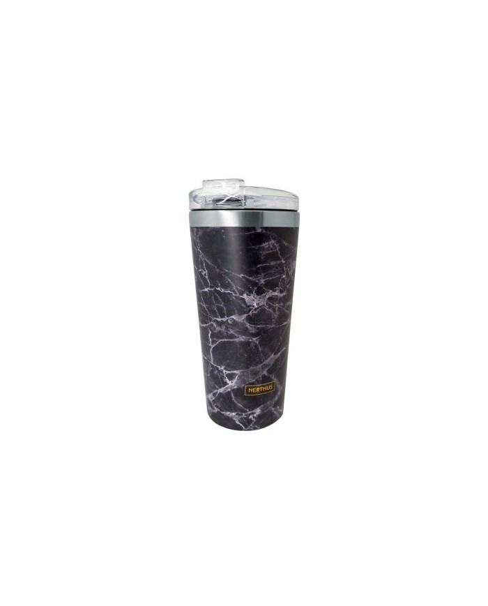 TAZA TERMO D. PARED  MARMOL NEGRO 500 ML