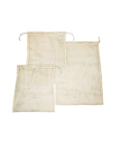 SET BOLSAS REJILLA 100% ALGODON