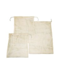 SET BOLSAS REJILLA 100% ALGODON