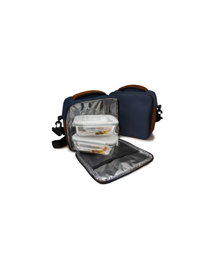 BOLSA TERM AZUL  C/ 2 HERMET CRISTAL 0.6 L