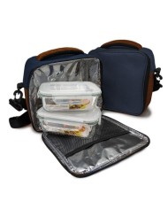 BOLSA TERM AZUL  C/ 2 HERMET CRISTAL 0.6 L